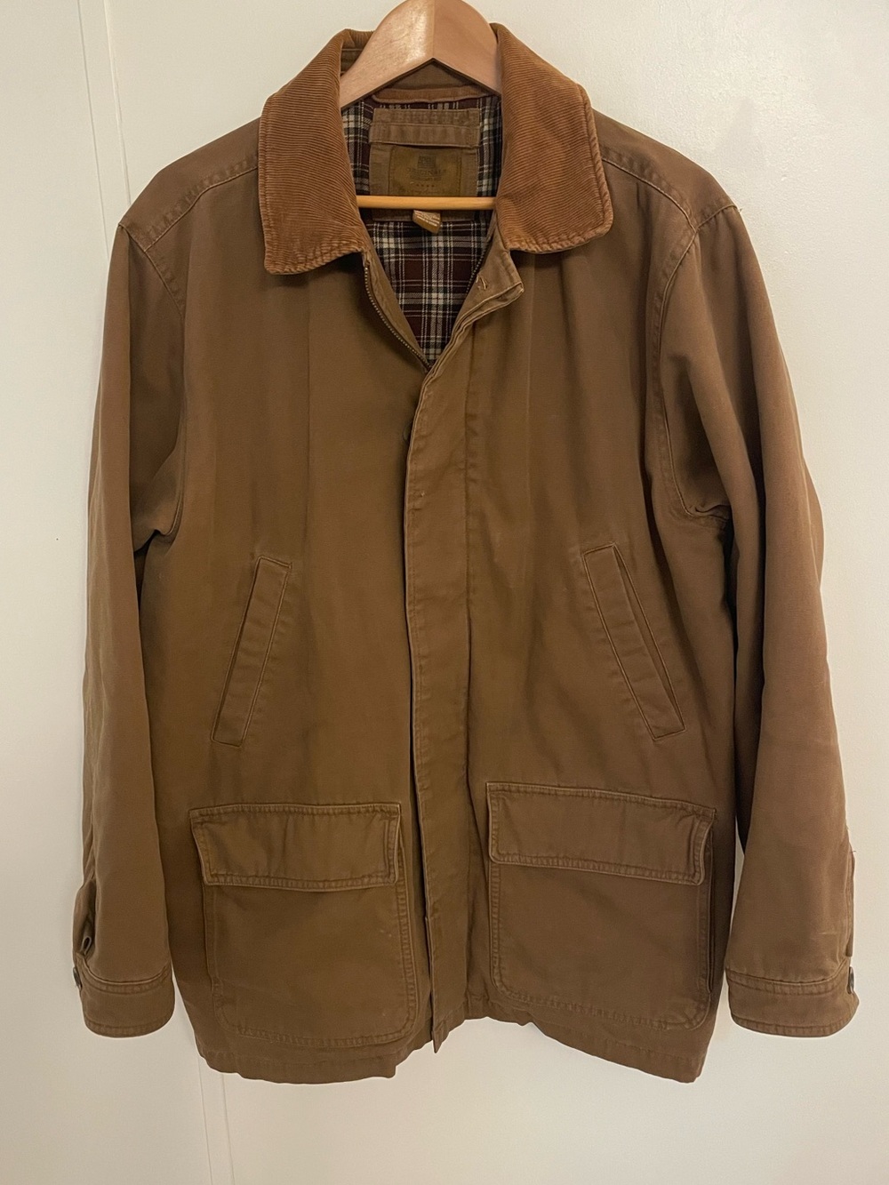 VTG Faded Glory Men's Brown Workwear Jacket - Classic Canvas Barn Chore Coat M